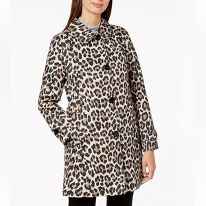 Kate Spade New York Leopard Print Trench Coat